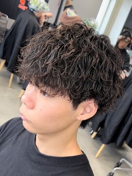 フィフスパーク(fifth PARK) 渋谷緩め波巻きスパイラルパーマメンズマッシュウルフ19時以降