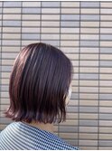切りっぱなしBob/バイオレットカラー/紫カラー/30代/40代/50代