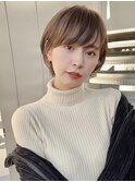 流し前髪顔まわり簡単スタイリングショートボブヘア20代30代40代