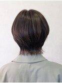 ブリーチ無し柔らかグレージュショートウルフ【薬師神】