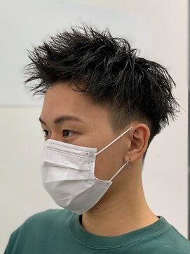 エルマーク 梅田(L-MARK) スパイキーショート/短髪/ツーブロック/メンズ/men's