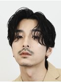 原宿ルーズパーマオールバックスパイラルパーマ大人ビジネスヘア