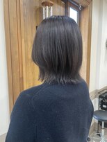 フゥカ 類家店(fuka)&nbsp;青森八戸外ハネくびれボブ/ダークラベンダーグレージュ