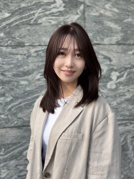 ブラン(Blanc Aoyama) レイヤーカット/顔まわりカット/ブリーチなし/ボブ/ミディアム