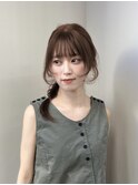 オリーブブラウン/レイヤーカット/透明感カラー/韓国ヘア
