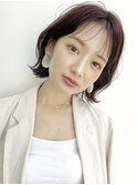 ☆シースルーバング　大人気のくびれヘア ミディアムレイヤー☆