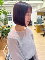 オーシャン(Ocean)&nbsp;タッセルボブ 前髪カット マロンブラウン 髪質改善 艶髪 20代