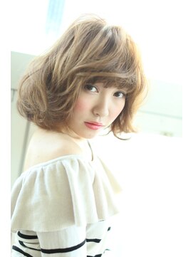 レシェル 岐阜(RECIEL) 大人可愛いカールボブスタイル