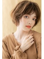 カバーヘア ブリス 川口(COVER HAIR bliss)&nbsp;ゴールドベージュ大人ハイライト小顔ミニボブZ川口10代20代30代