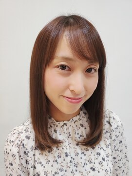 ヘアーデザイン ミヤビ 広尾(HAIR DESIGN MIYABI) モテ髪うる艶美髪ストレートセミロング