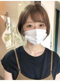 モテナチュラルショート×シフォンベージュ