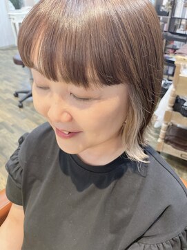 ルッカ(RUKKA hair studio) イヤリングカラーと切りっぱなしボブ