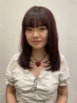 アッシュ 中目黒店(Ash)&nbsp;チェリーレッドカラー×顔周りレイヤー