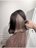 インナーカラー、ホワイトベージュ、ハイトーンベージュ