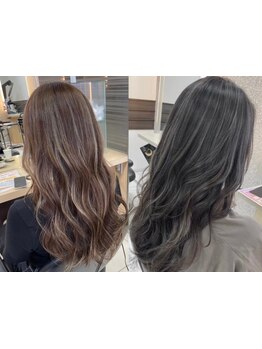 【白髪ぼかしハイライト】大人女性に大人気のカラー◎白髪もぼかし、もっとオシャレを身近に♪