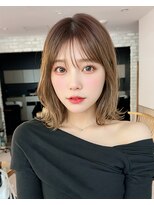 サンド 名古屋(sand)&nbsp;ボブ/レイヤーカット/髪質改善/ウェットヘア/オリーブベージュ