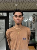 ナチュラルパーマ　スキンフェード