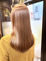 リノナ(Linona)&nbsp;ロングショートワンカールパーマカーキグレージュ前髪錦糸町