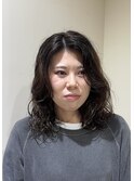 上からなみなみウェーブパーマ♪
