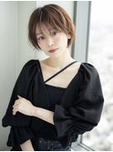 イメチェン/ホワイトブロンド/外ハネボブ/ワイドバング/白河44