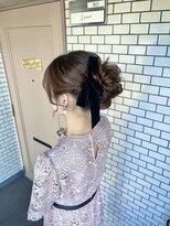 ソノ(sono) アップスタイル ベロアリボン 結婚式 参列ヘア イベントヘア