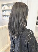 福山市Caary20代30代40代ふんわりロングレイヤー寒色グレージュ
