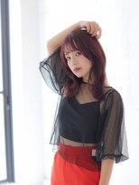 ラフィス ヘアー ロブ 福山駅家店(La fith hair lov.)&nbsp;【La fith】チェリーピンク×セミディ