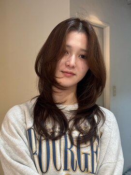 ミディアムレイヤーカット 韓国ヘア 表参道 南青山