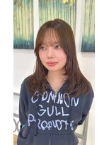 サラ 新宮店(SARA)&nbsp;顔周りレイヤー/小顔見えカット/オリーブカラー