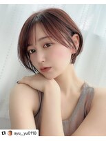 ロビー 青山(ROBBY) ショートボブ/丸みショート/ピンクブラウン