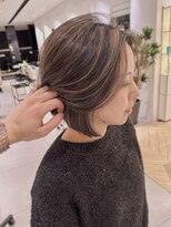 ステアケース ギンザセブン(stair:case ginza7)&nbsp;ハイライトボブ白髪ぼかしミルクティーベージュ
