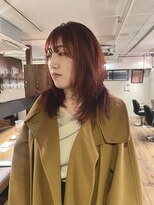 フランチェスカ(Francesca)&nbsp;レイヤーカット/ミディアムレイヤー/オレンジ/レッド