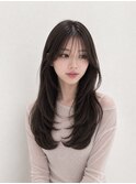 赤み消しブラウン×ロングレイヤー