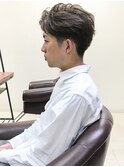 [m]ショートレイヤーかき上げヘアトランクスヘアくせ毛風パーマ