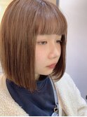 *迷ったらこれ!シンプル王道ベージュにちょい前下がりボブ