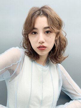 アイティー バイ アルバム 中野店(IT by ALBUM) 強めウェーブボブ_オリーブカラーハイライトカラー_27961