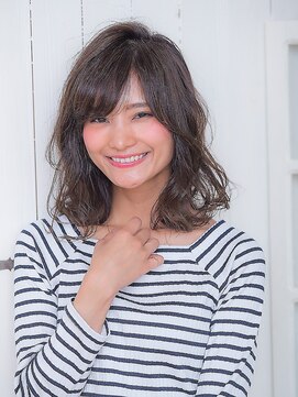 オーブ ヘアー ライブス 仙川店(AUBE HAIR RIVES) 透け感あるカラー☆ふんわりバング
