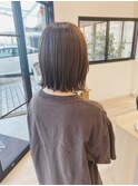 ココアブラウン×外ハネセミディ×人気ボブ