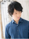 くせ毛カットで無造作束感ショートウルフL