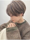 オリーブベージュ、ハンサムショート【表参道/青山/drop】