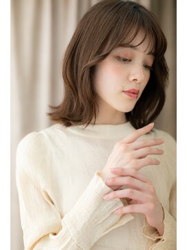 カバーヘア ブリス 戸田公園西口店(COVER HAIR bliss) シースルーバング小顔外ハネミディアムTb2戸田公園20代30代40代