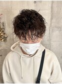 20代30代メンズツイストスパイラルパーマ束感オシャレショート