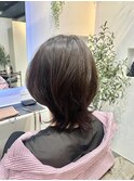 ショートウルフ×ピンクブラウン
