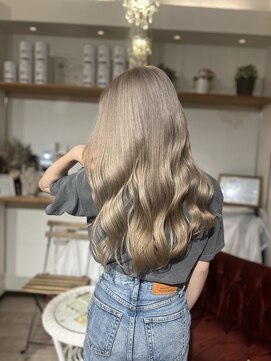 ルモ ヘアー 泉佐野店(Lumo hair) ダブルカラー×ホワイトベージュ