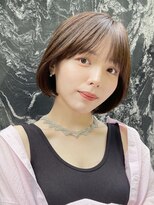 ミンクス ギンザ セントラル(MINX ginza central) 斜めバンググレージュカラーデザインカラーシルキーベージュ