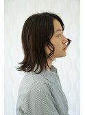 かっこかわいい　前髪なし　黒髪　ミディアムレイヤー