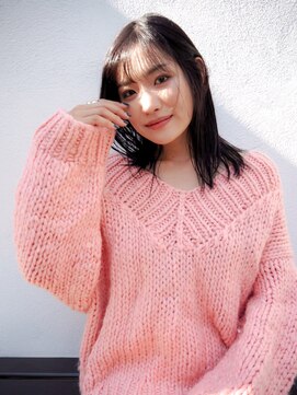 レテ(LETE) くびレイヤーエモージュ前髪薄めベージュレイヤーボブ