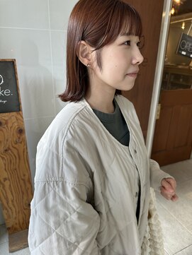 ヨーク(yoke.) ブリーチなしのオレンジブラウン