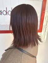 パディントン(Paddington) 肩ギリボブは外ハネスタイルが吉◎ピンクブラウンで艶感☆