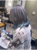 シルバー×ペールブルー
